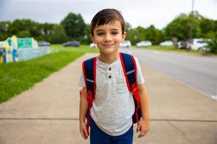 Kindergarten students start their school year